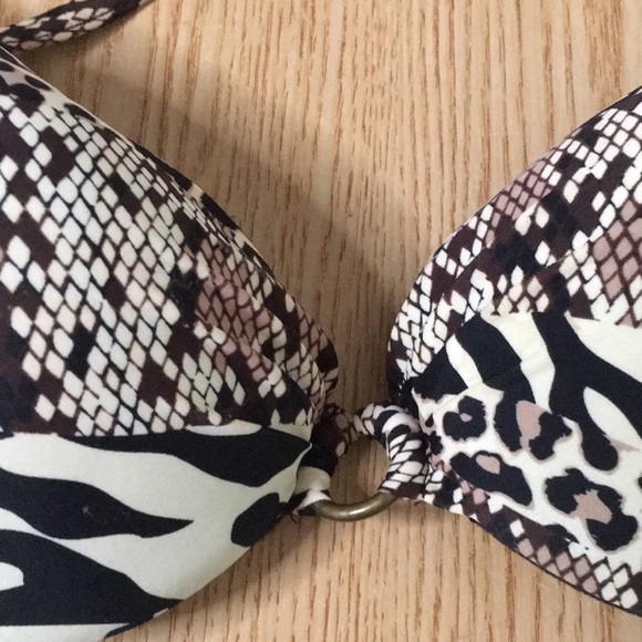 B43 Women 2Pc Smart & Sexy Swimsuit Bikini Animal Print Padded Size 34C Small - Picture 4 of 8